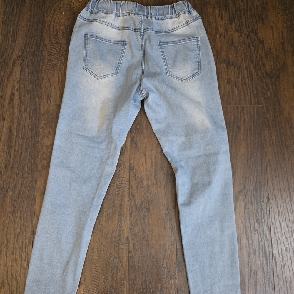Light Blue Distressed Jeans - Picture 3 of 3